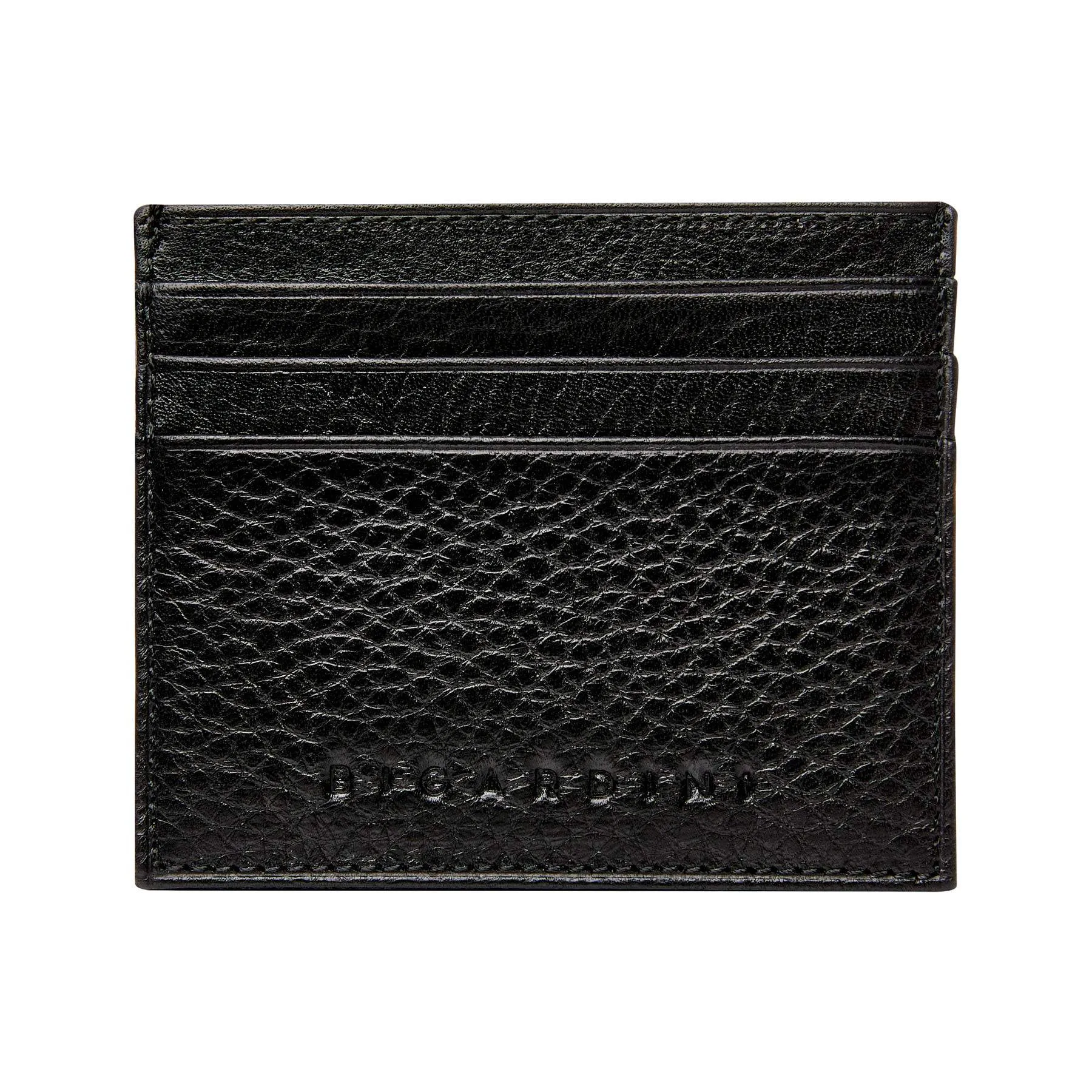 Black Floater Leather Card Wallet