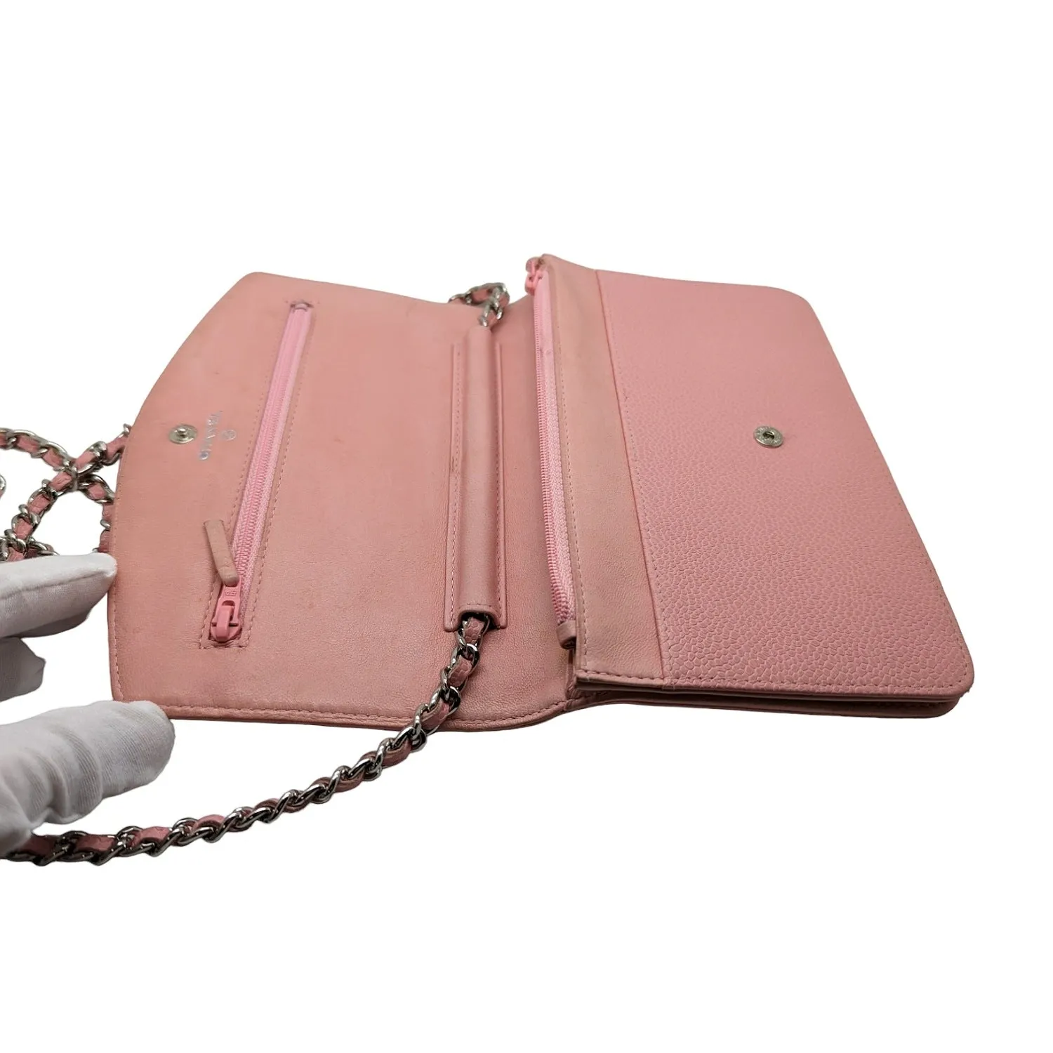 Chanel bag Vintage Pink Caviar Timeless Wallet On Chain WOC