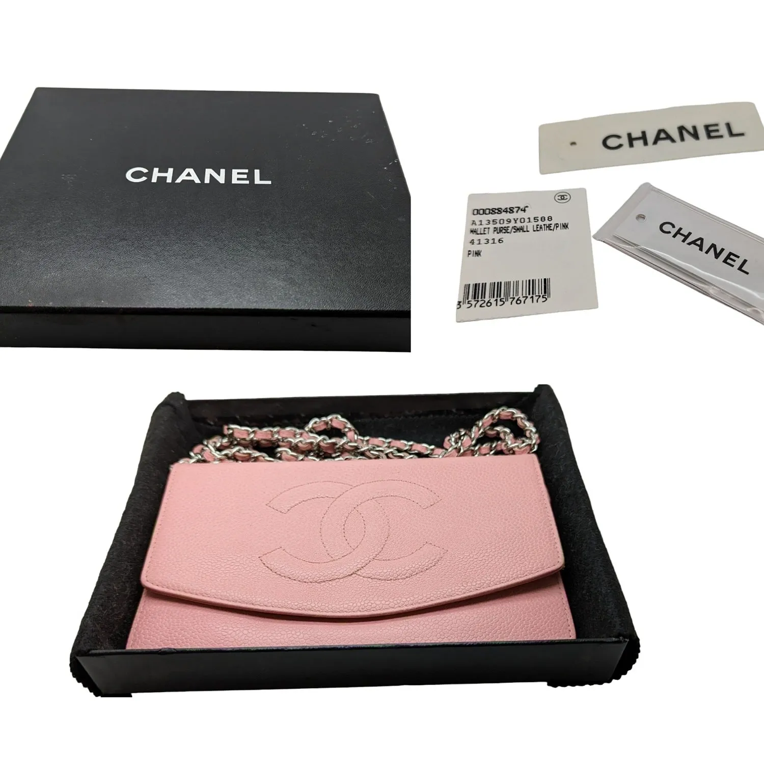 Chanel bag Vintage Pink Caviar Timeless Wallet On Chain WOC