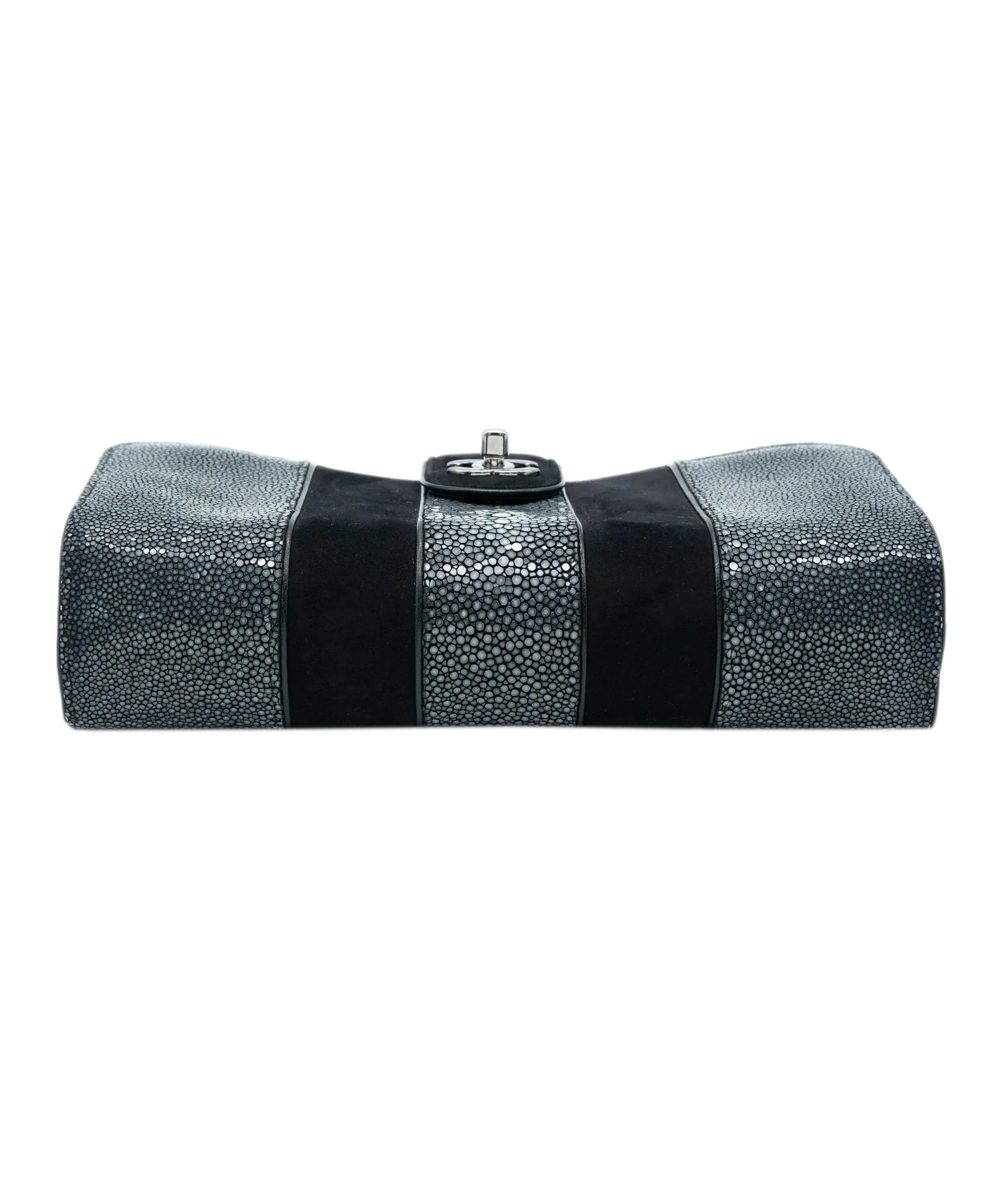 Chanel black stingray clutch ALL0314