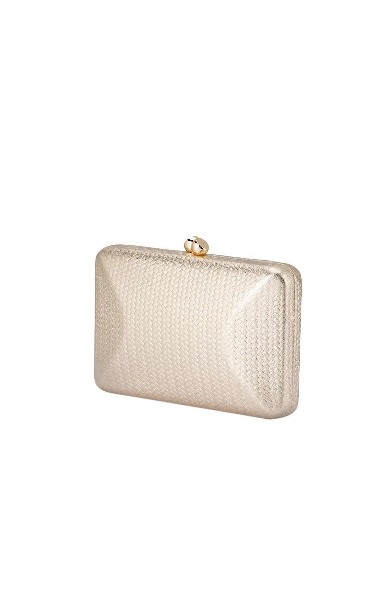 CHICA EMBOSSED CLUTCH IN GOLD