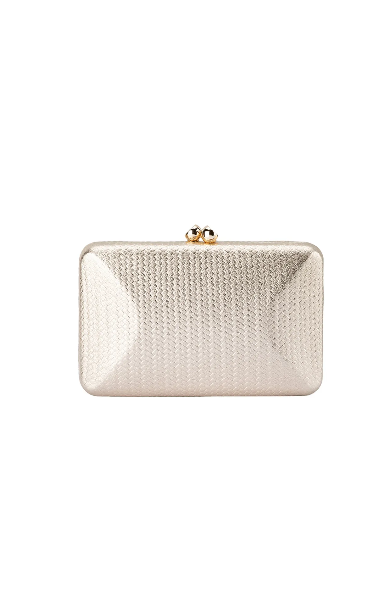 CHICA EMBOSSED CLUTCH IN GOLD