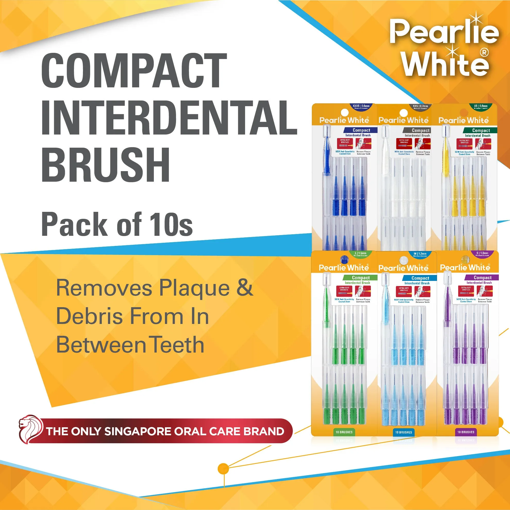 Compact Interdental Brushes - Pack of 10s