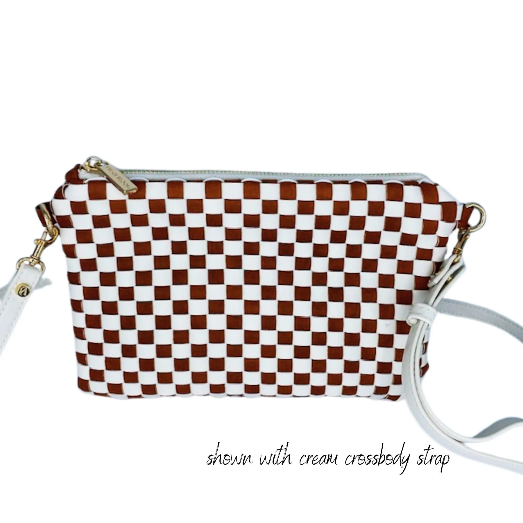 Crossbody: Cognac Check