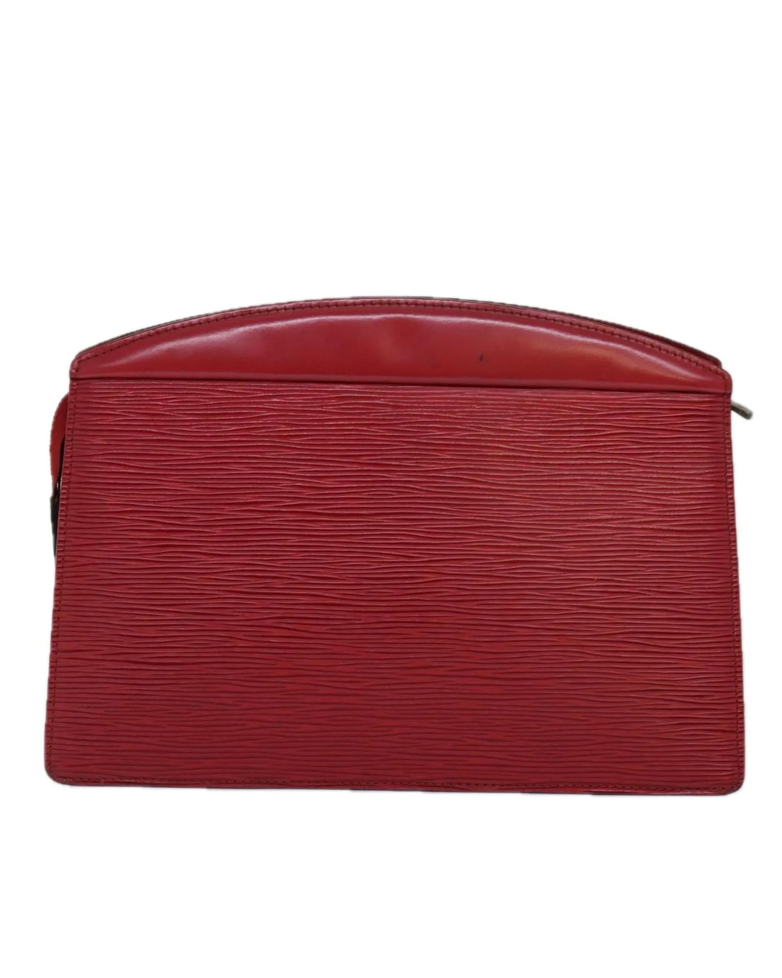 Epi Leather Clutch Bag with Textured Finish