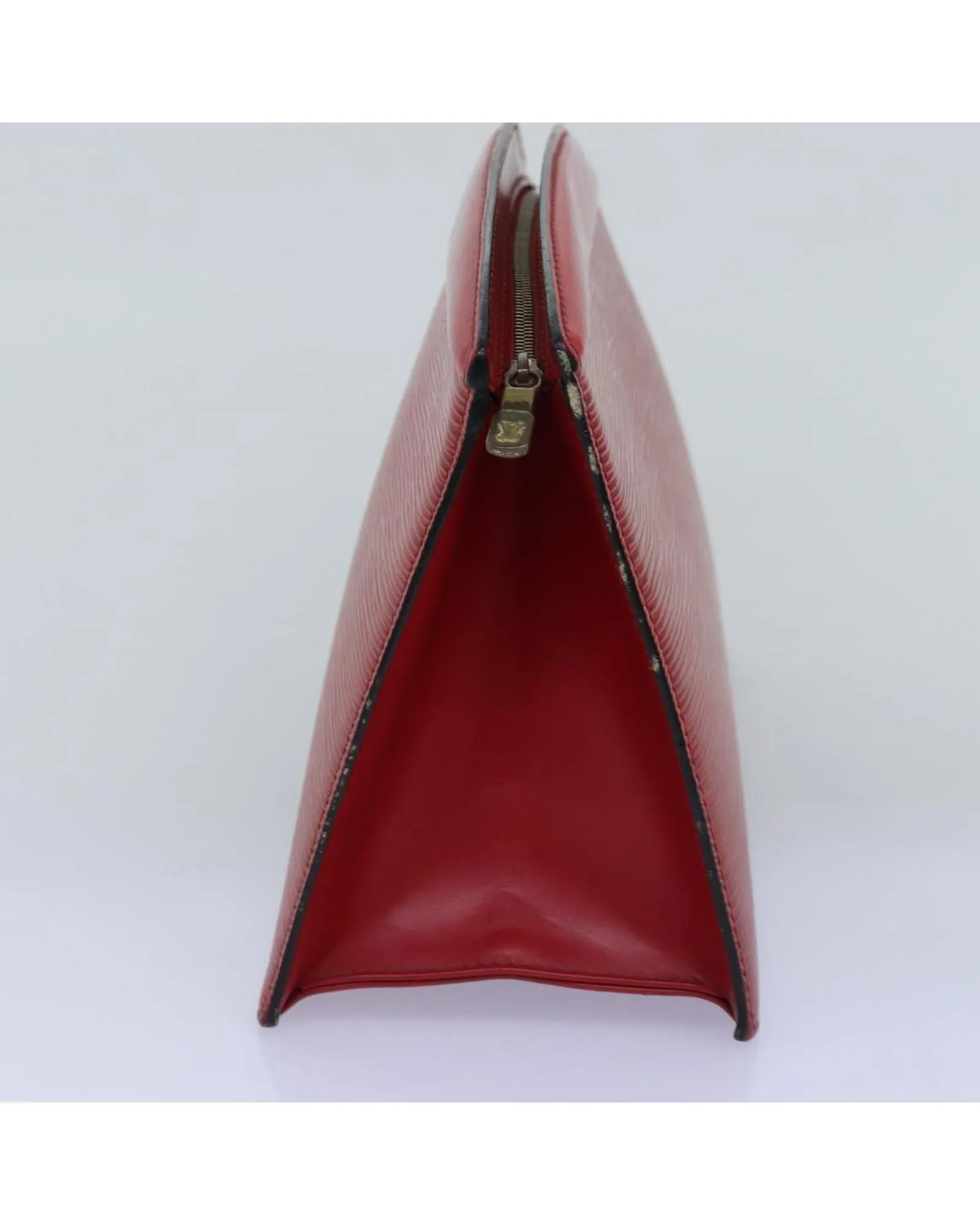 Epi Leather Clutch Bag with Textured Finish