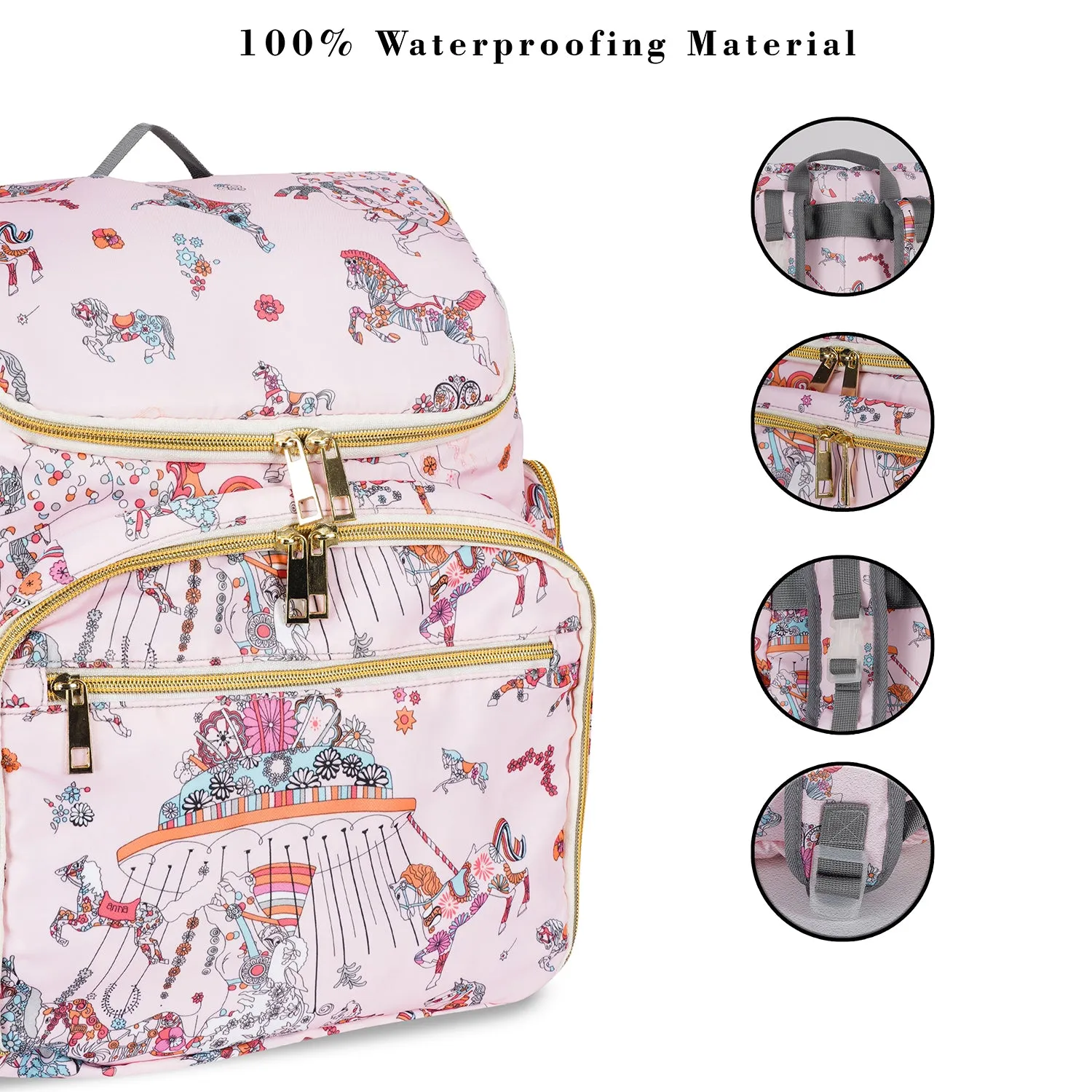 Happy Bear Diaper Backpack for travel- Stylish Convenience for New Moms