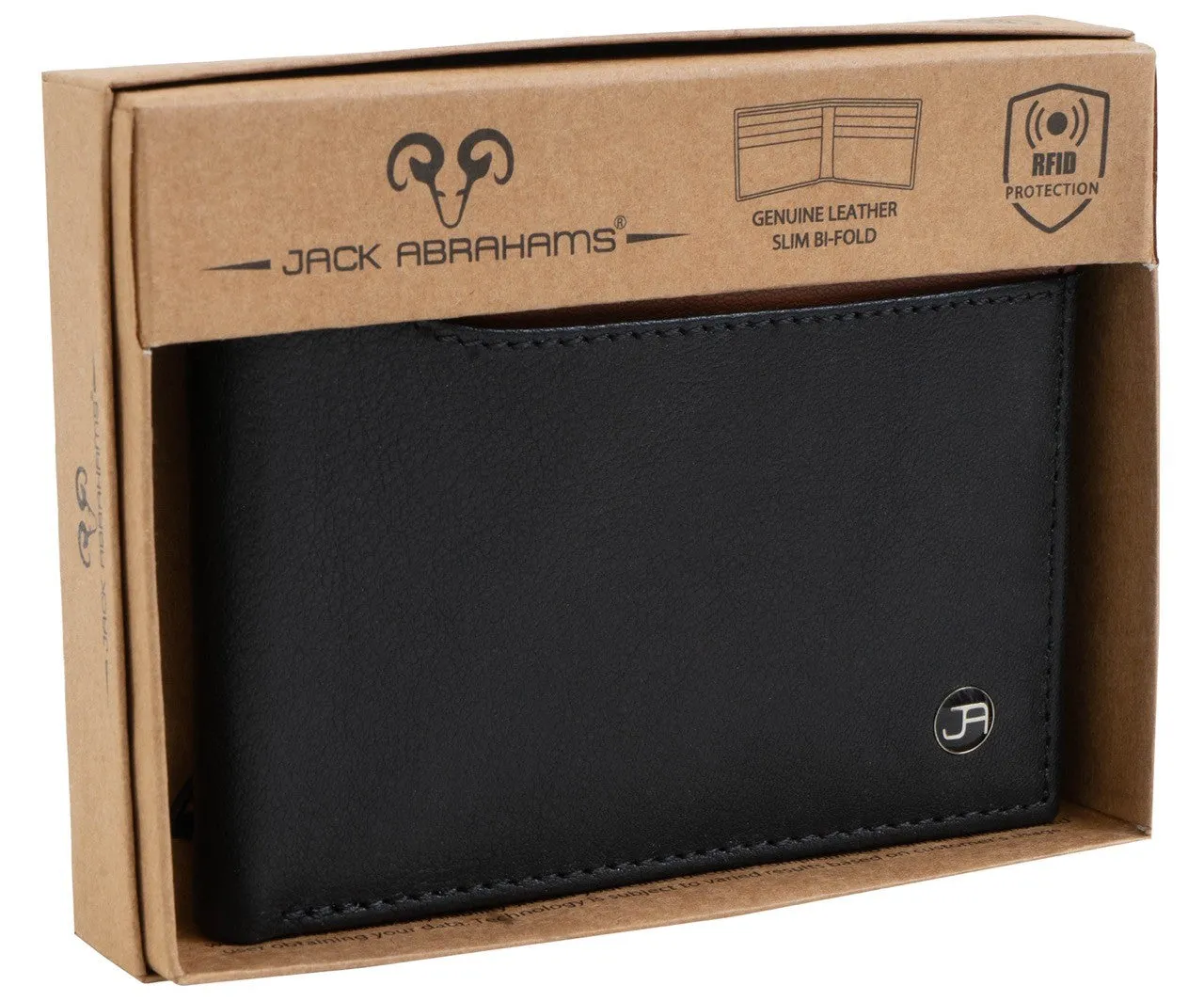 Jack Abrahams Bi-Fold Top Front Pocket RFID Wallet