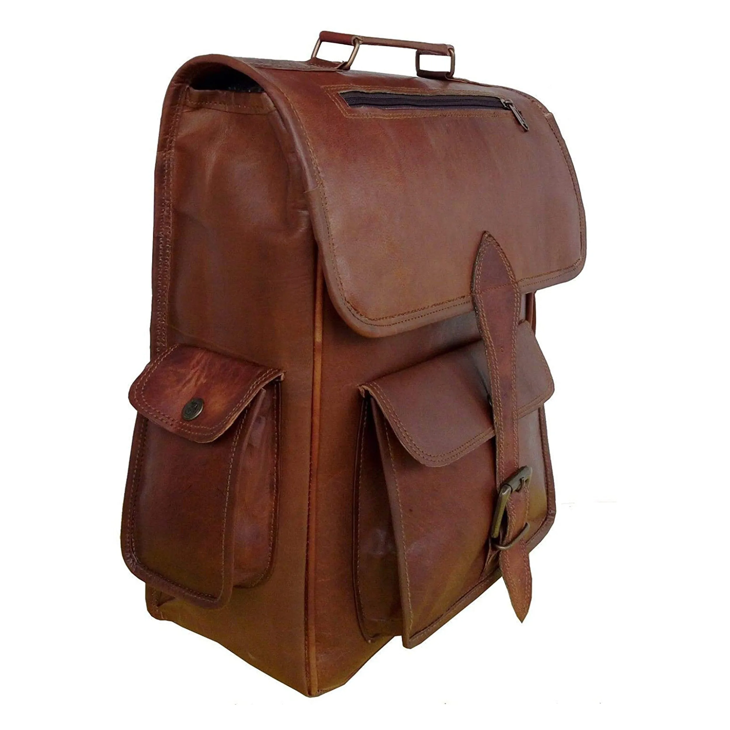 Justanned Leather Backpack Bag