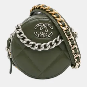 Lambskin 19 Round Clutch with Chain