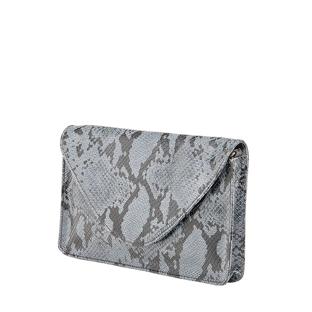 Louenhide Estella Clutch Python Steel