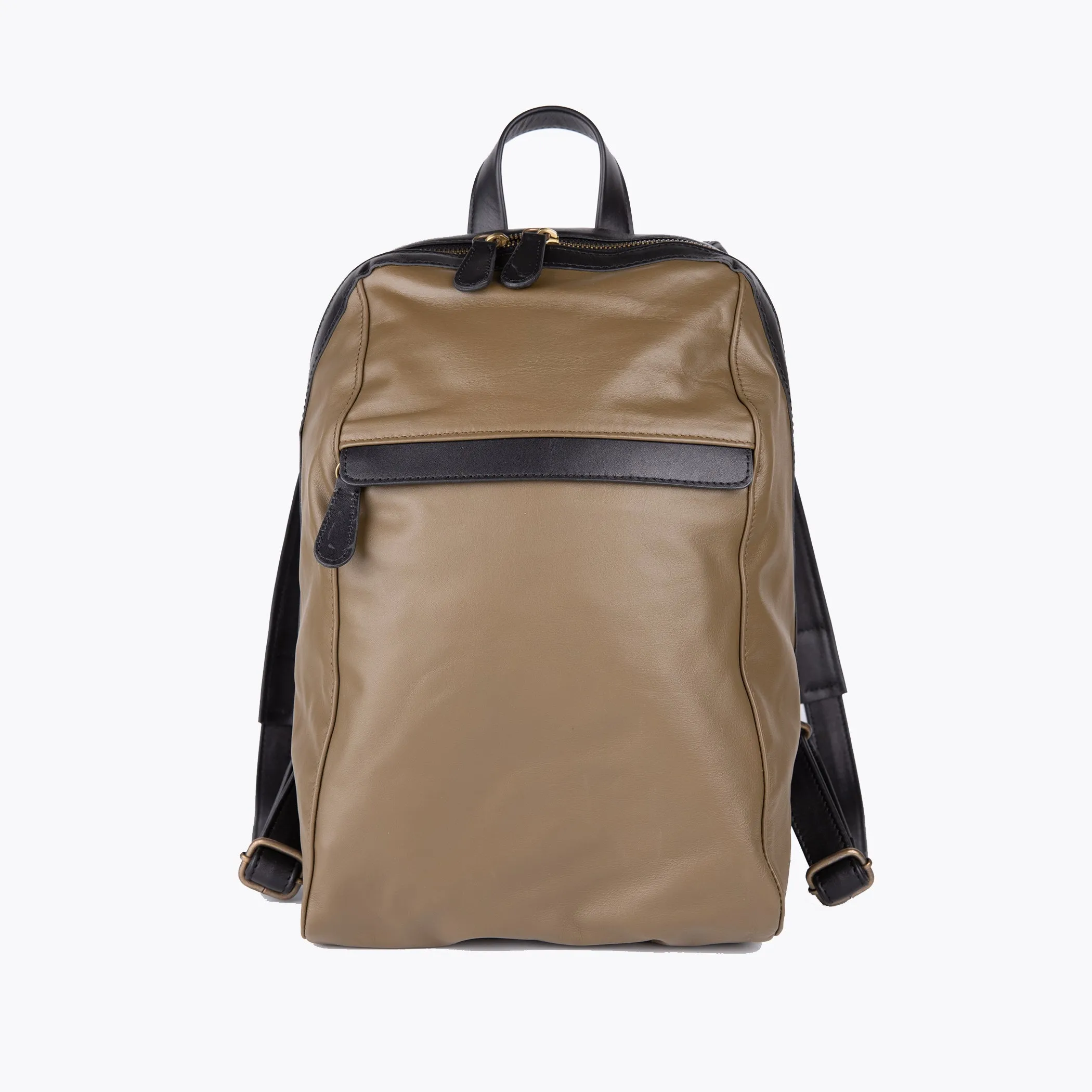 Napa Leather Backpack - Khaki