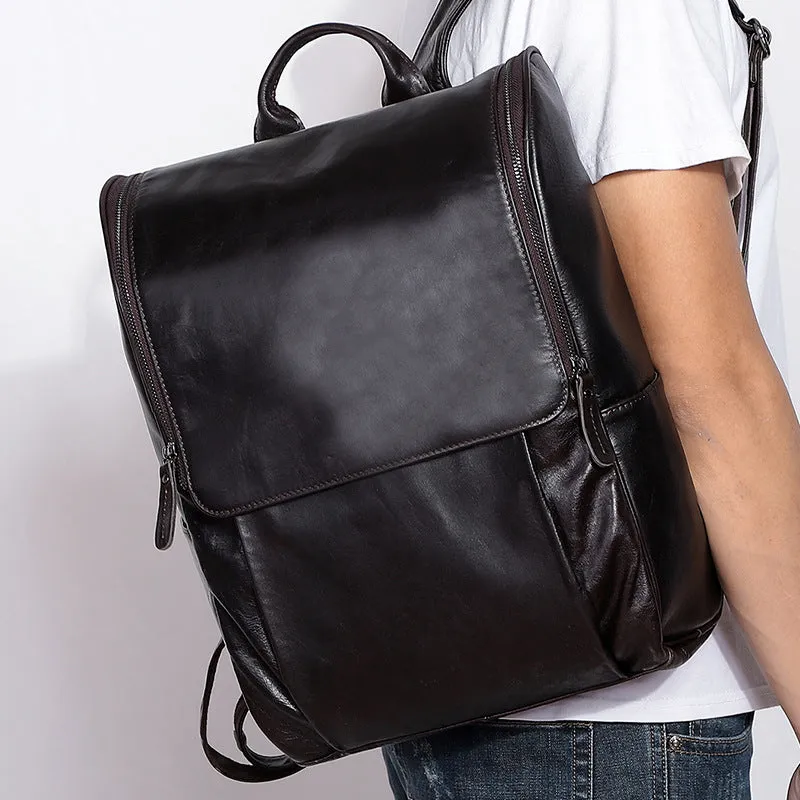 New Fashion Men Retro Leather Backpack J6390