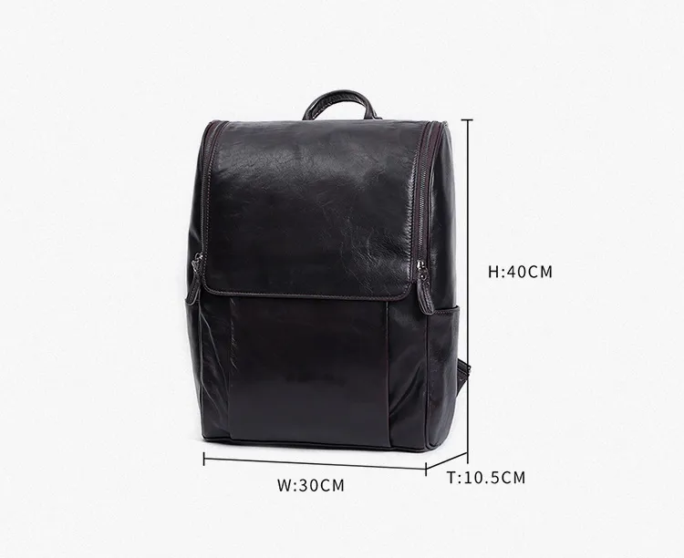 New Fashion Men Retro Leather Backpack J6390