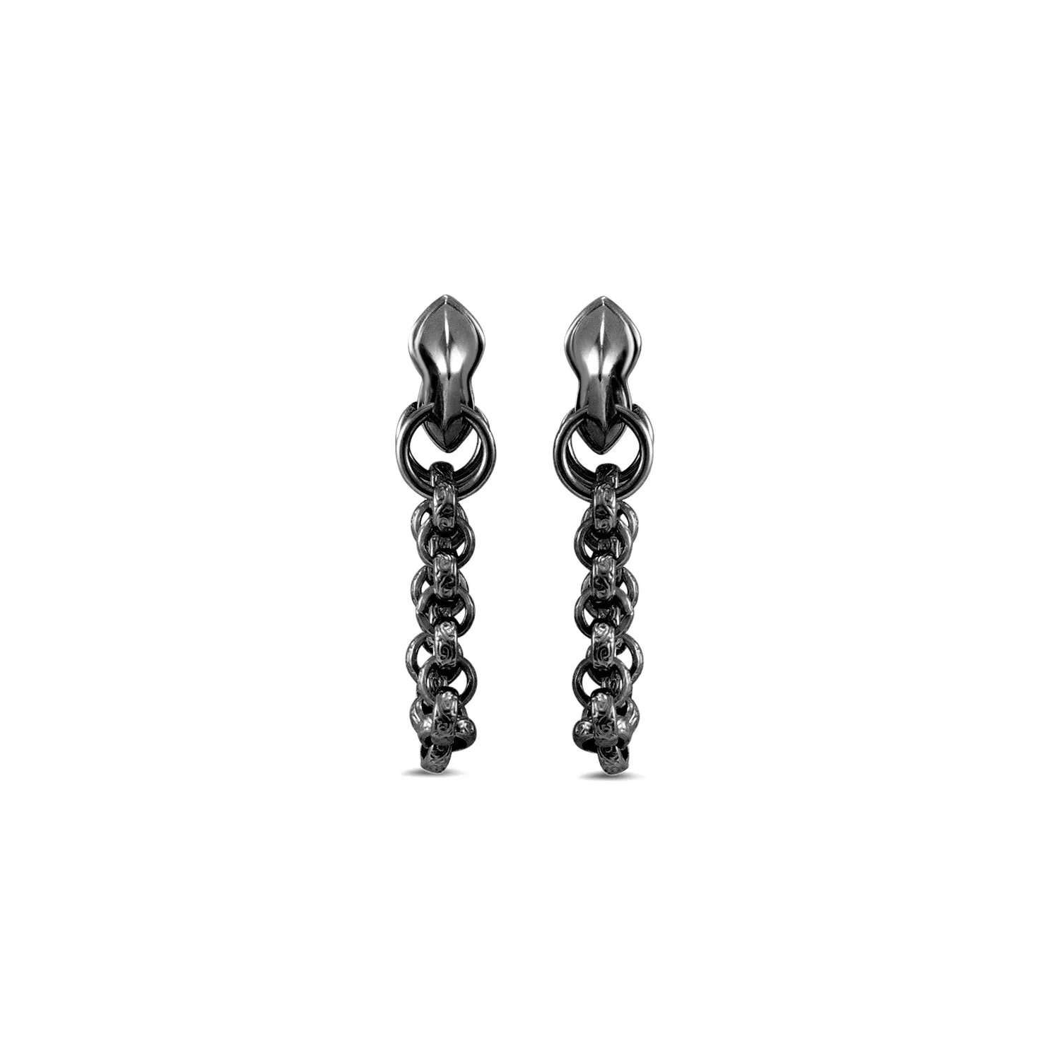 Reign Earring Short - Black Ruthenium Vermeil