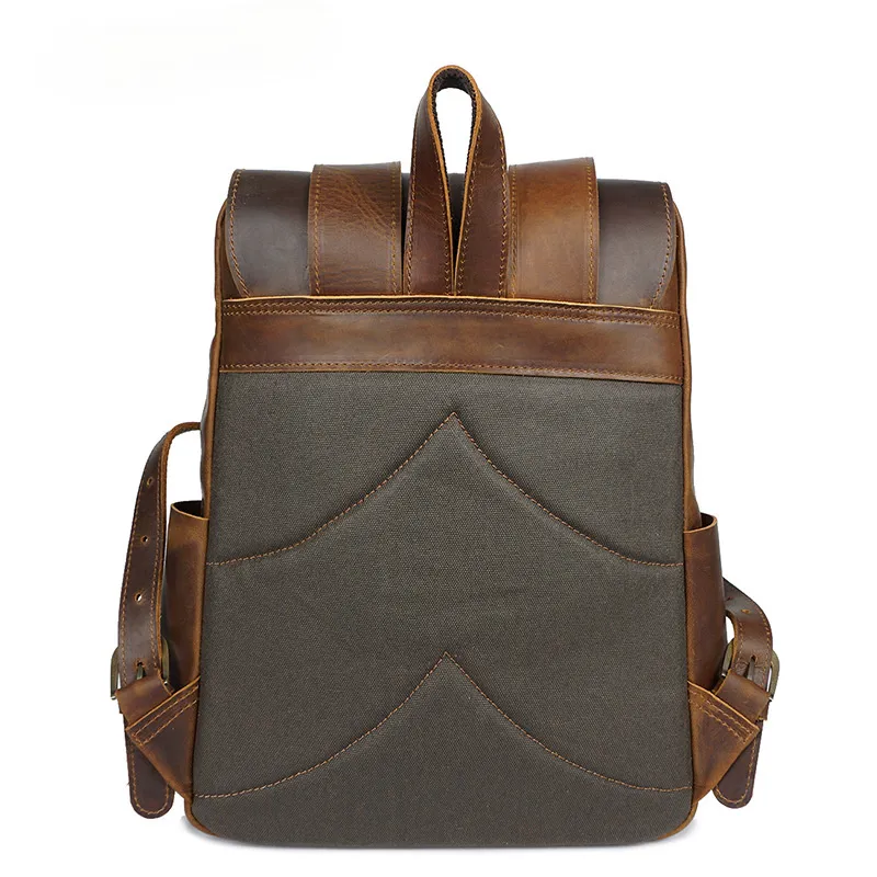 Retro Leather Travel Backpack Bag P-8090