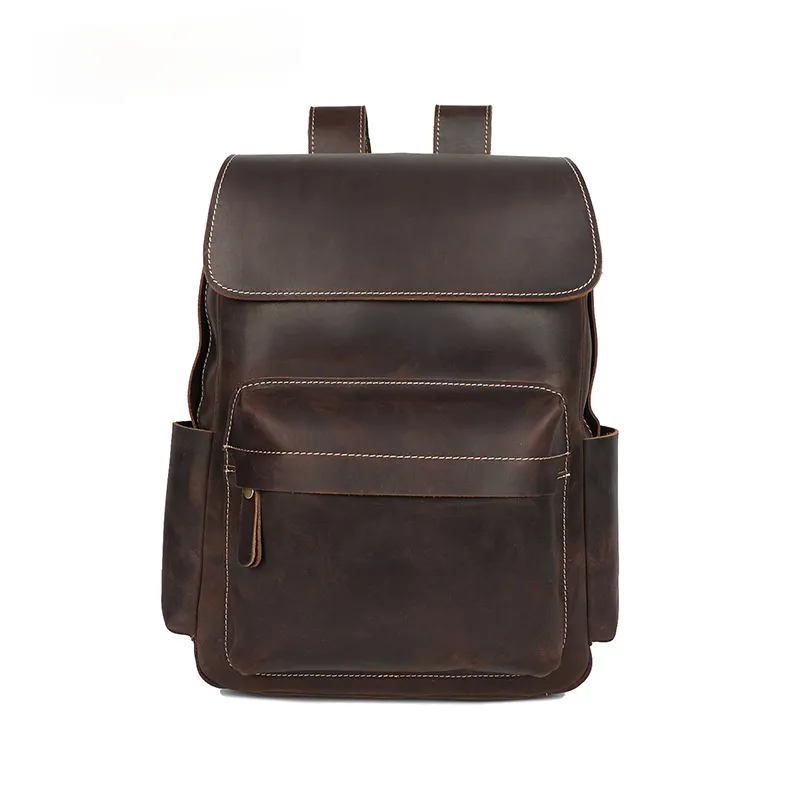 Retro Leather Travel Backpack Bag P-8090