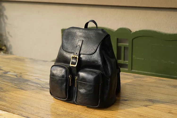 Stylish Womens Leather Rucksack Bag Small Leather Backpacks For Ladies