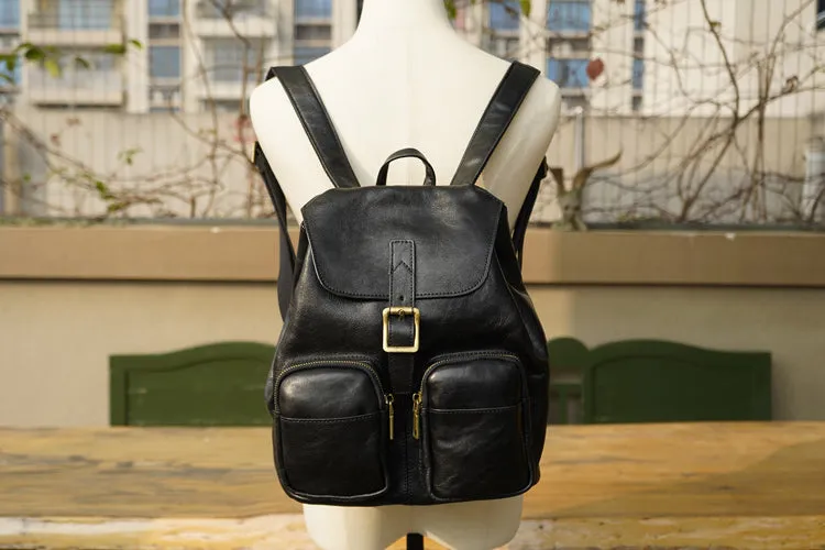 Stylish Womens Leather Rucksack Bag Small Leather Backpacks For Ladies