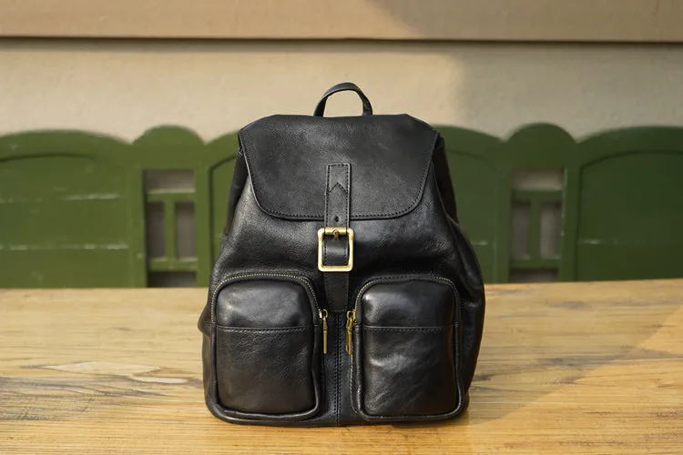 Stylish Womens Leather Rucksack Bag Small Leather Backpacks For Ladies