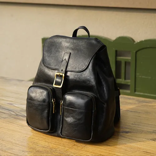 Stylish Womens Leather Rucksack Bag Small Leather Backpacks For Ladies