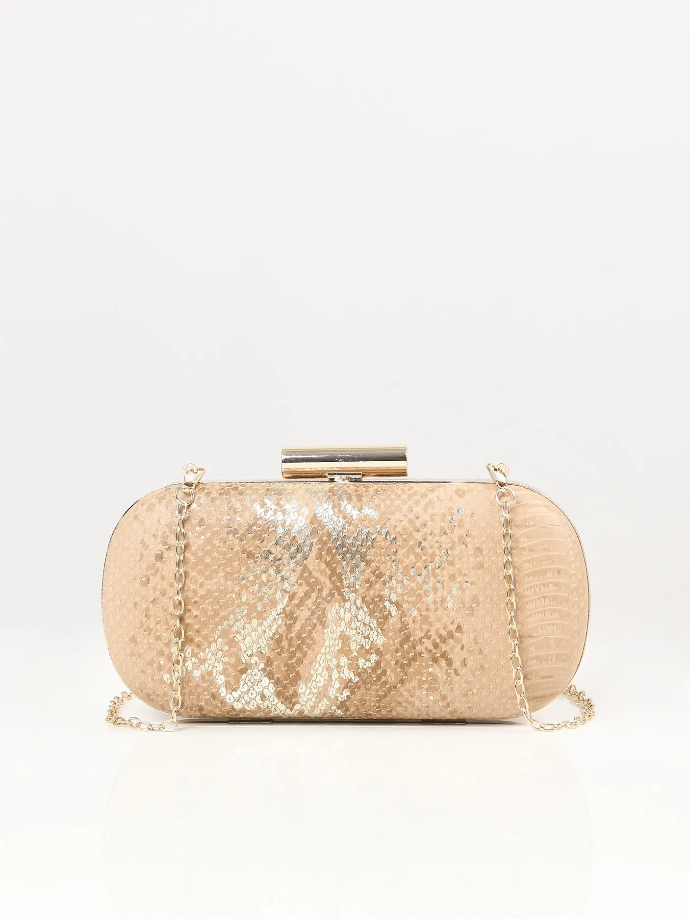 Textured Oval Clutch