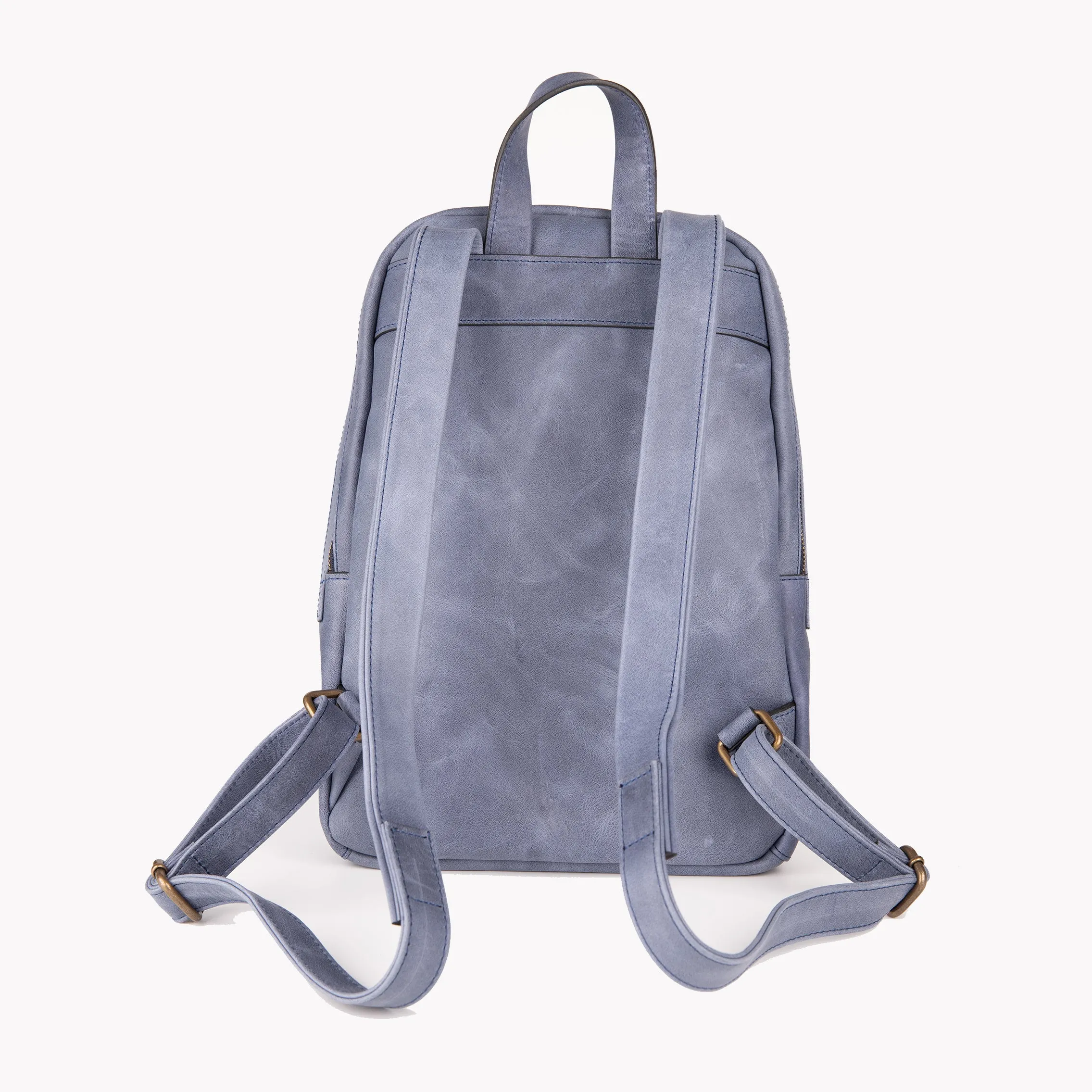 Tiana Leather Backpack - Blue