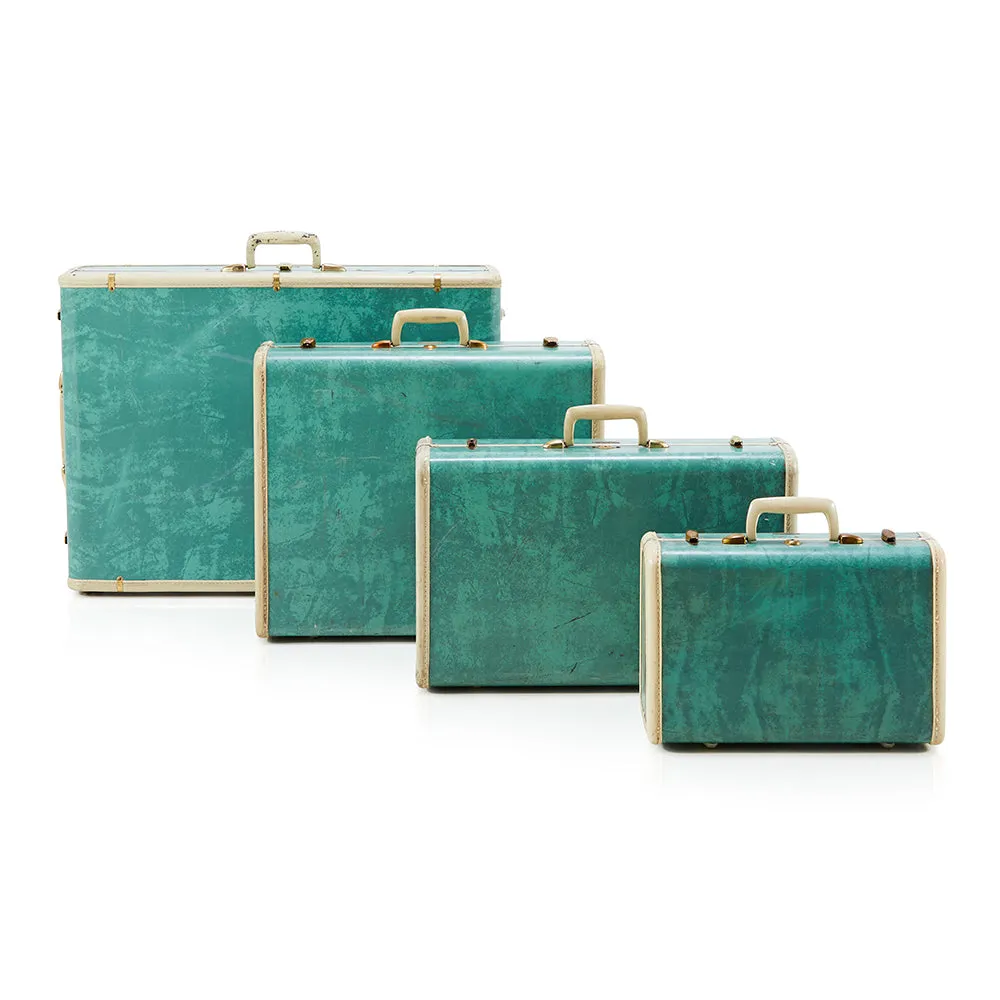 Turquoise Samsonite Hardshell Vintage Suitcase