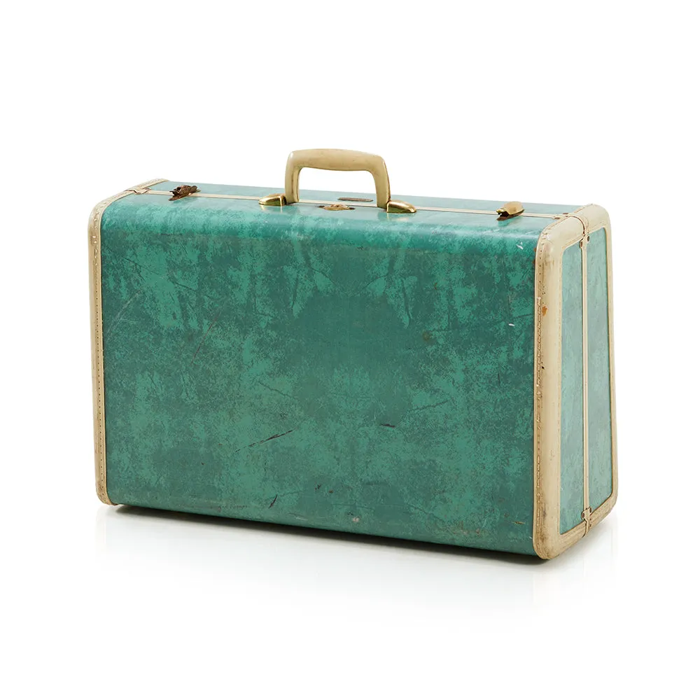 Turquoise Samsonite Hardshell Vintage Suitcase