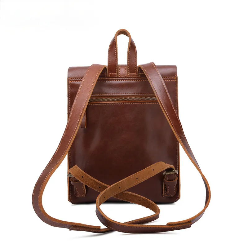 Vintage Women Leather Light Backpack P-8260