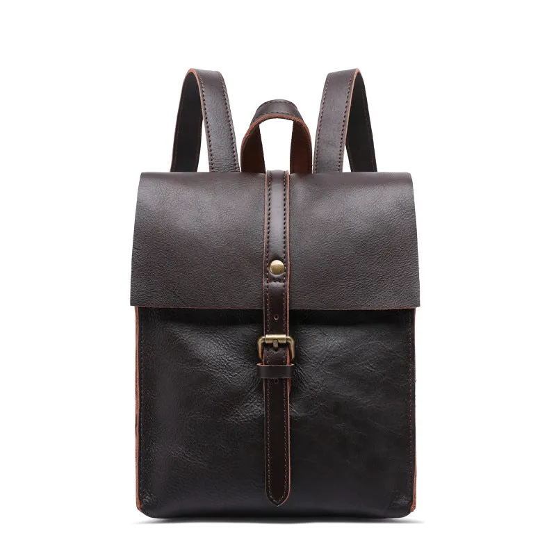 Vintage Women Leather Light Backpack P-8260