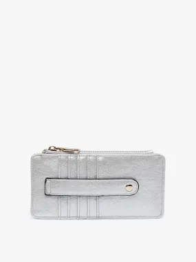 WL1889 Saige Slim Card Holder Wallet: Pearl