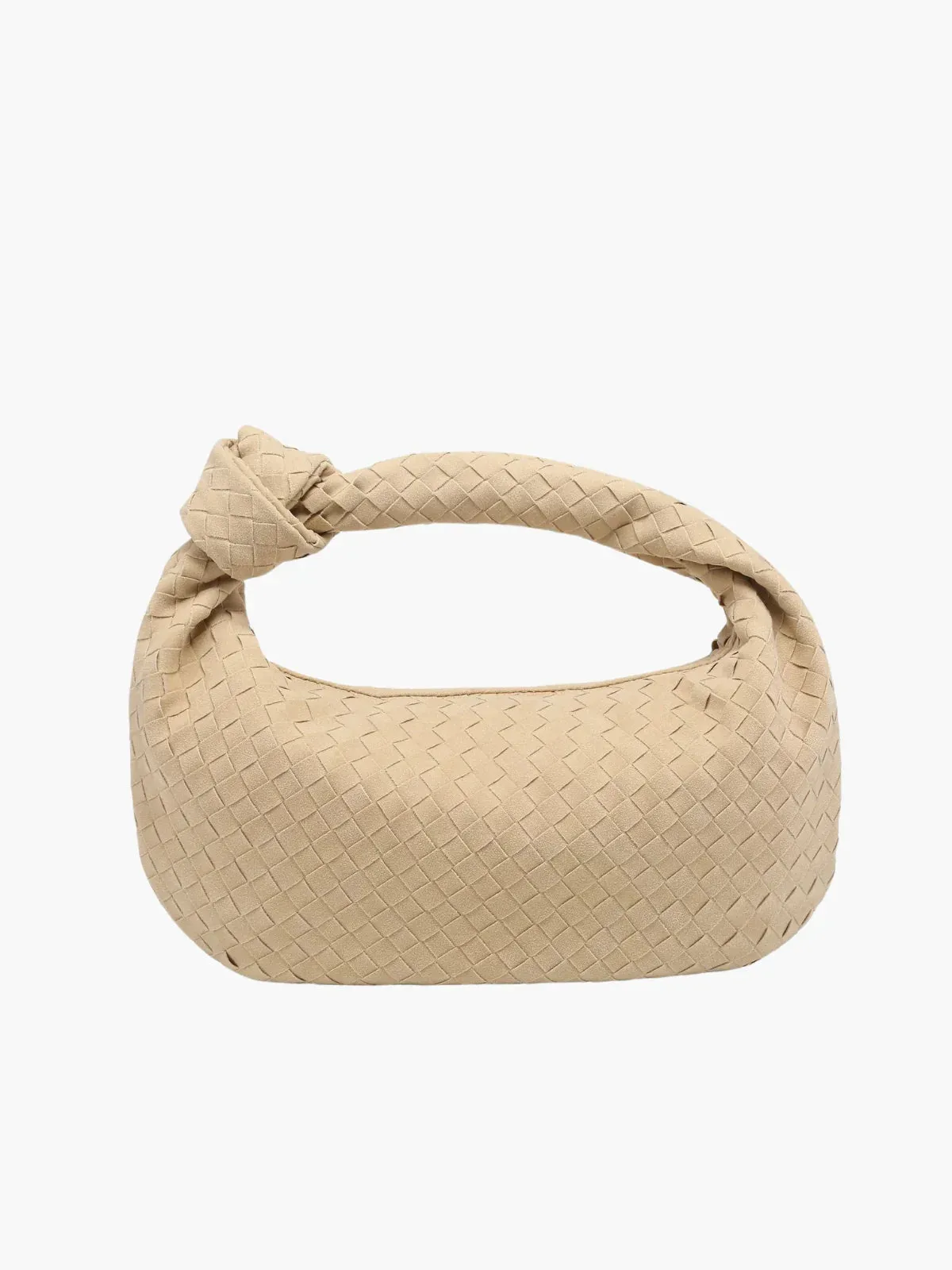 Woven Knot Faux Mini Suede Shoulder Bag