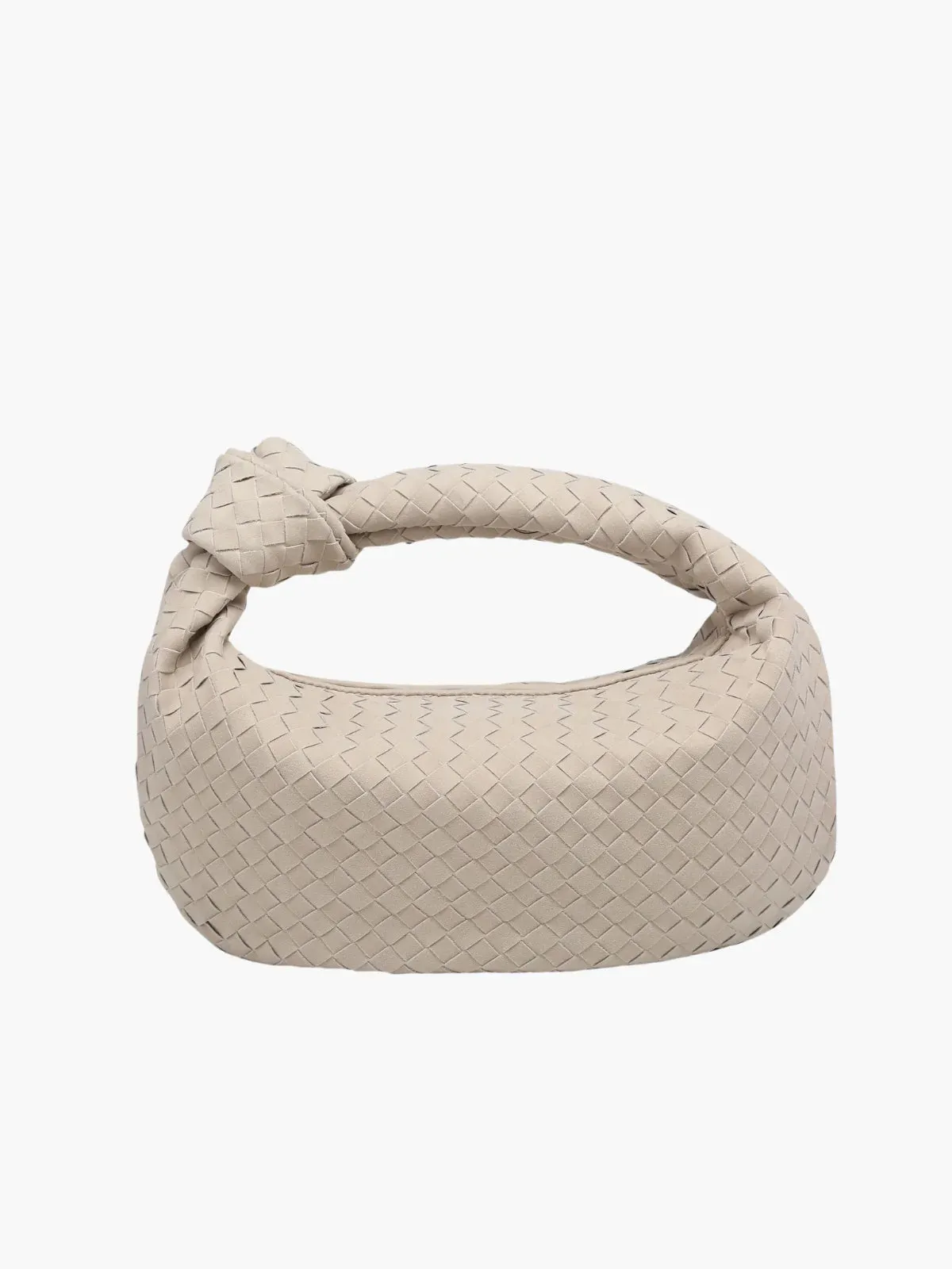 Woven Knot Faux Mini Suede Shoulder Bag