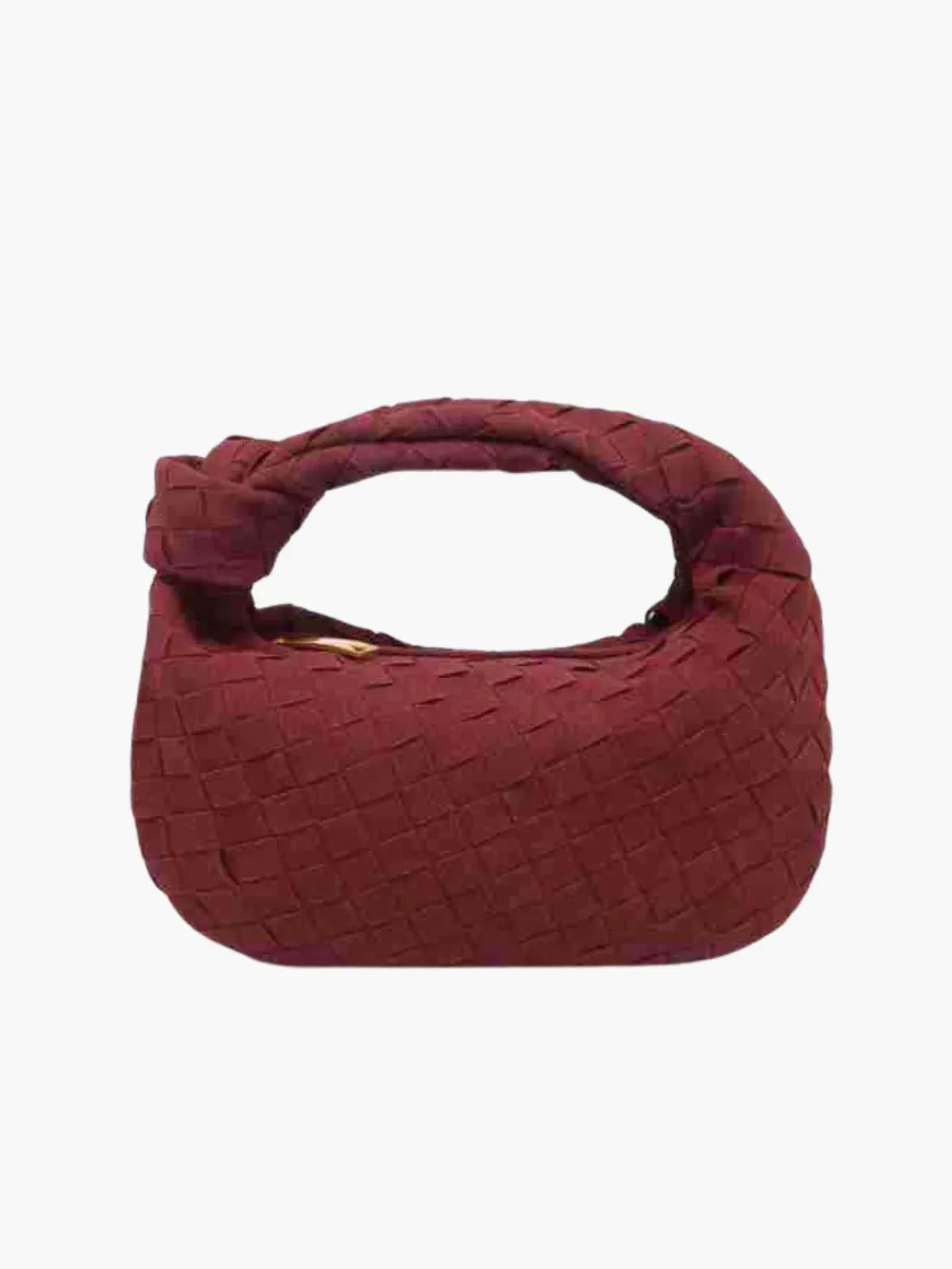 Woven Knot Faux Mini Suede Shoulder Bag